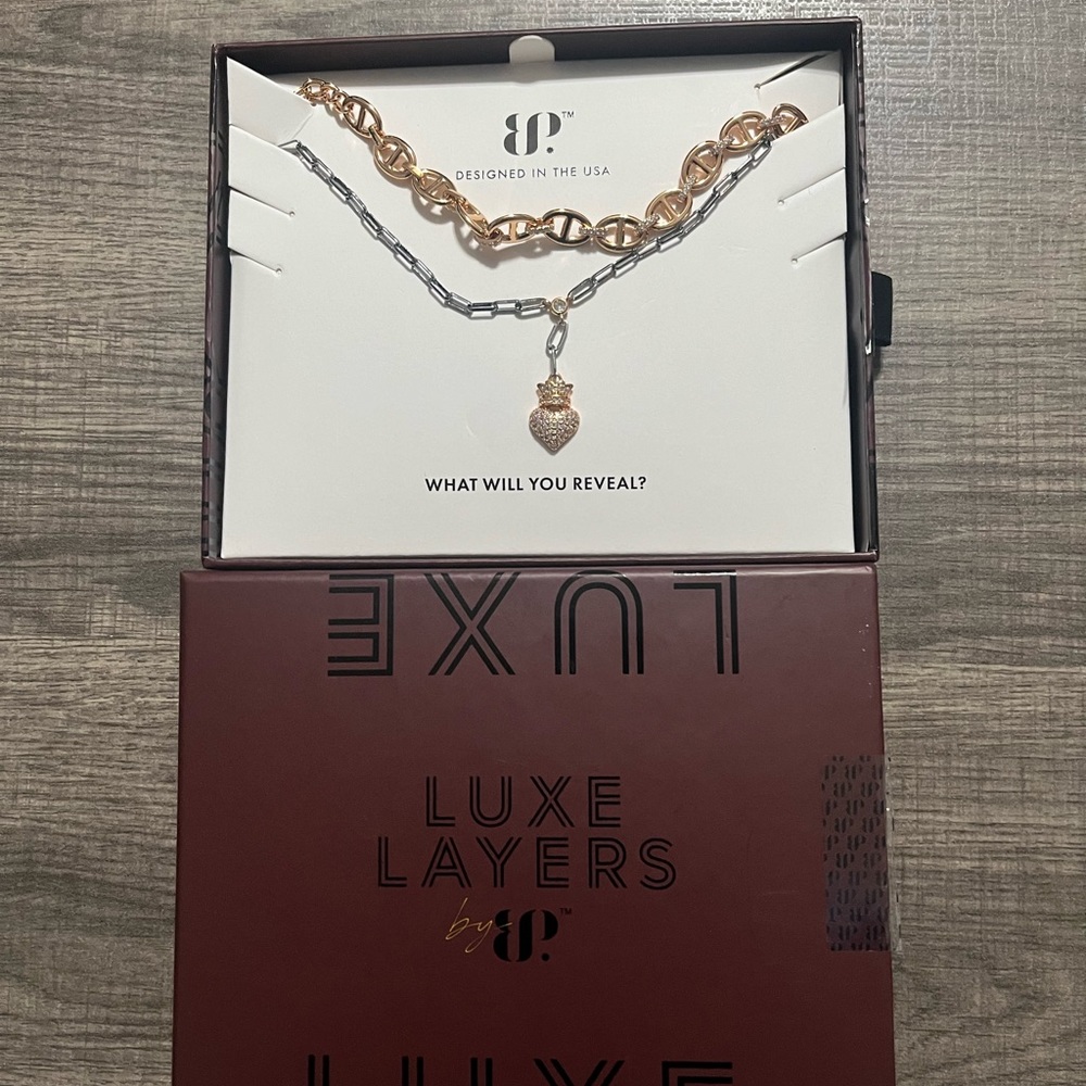 Bomb party NEW Luxe Layers necklace. Queen of My Heart RBP6556